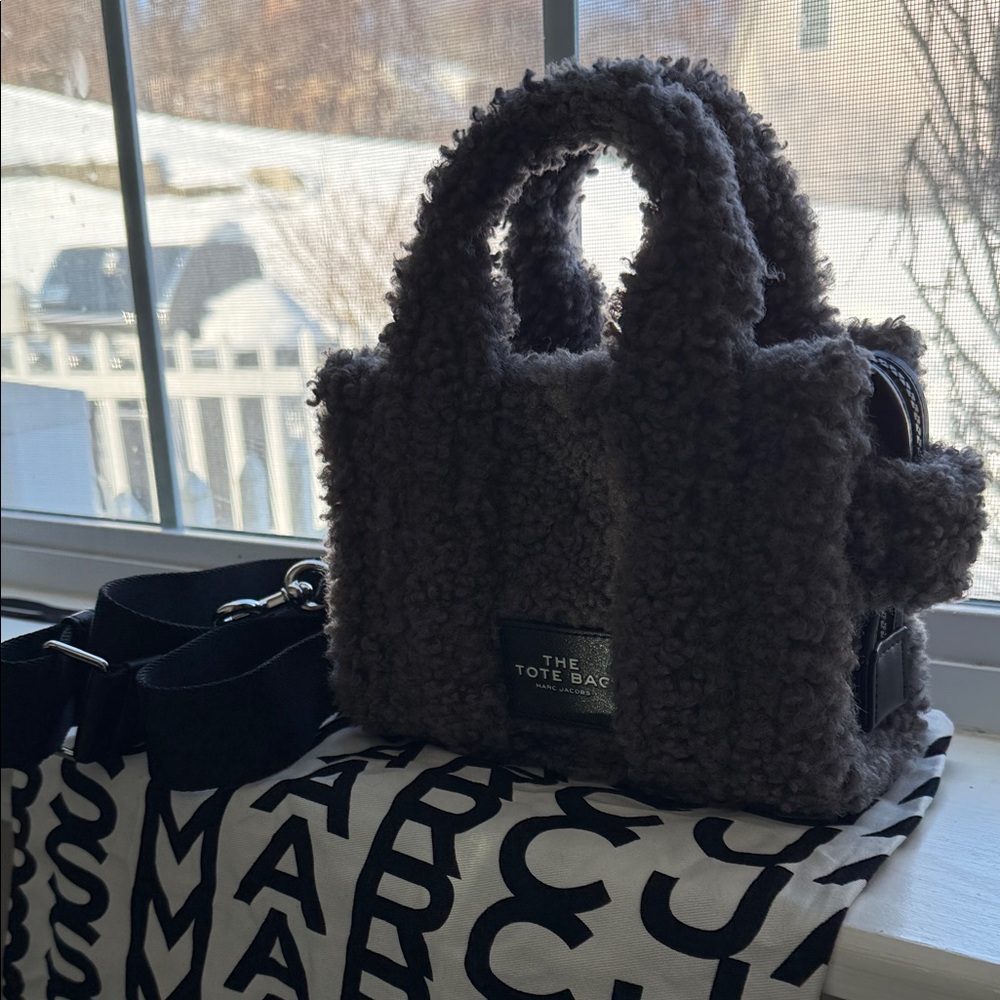 Marc Jacobs Gray Mini Shearling Tote